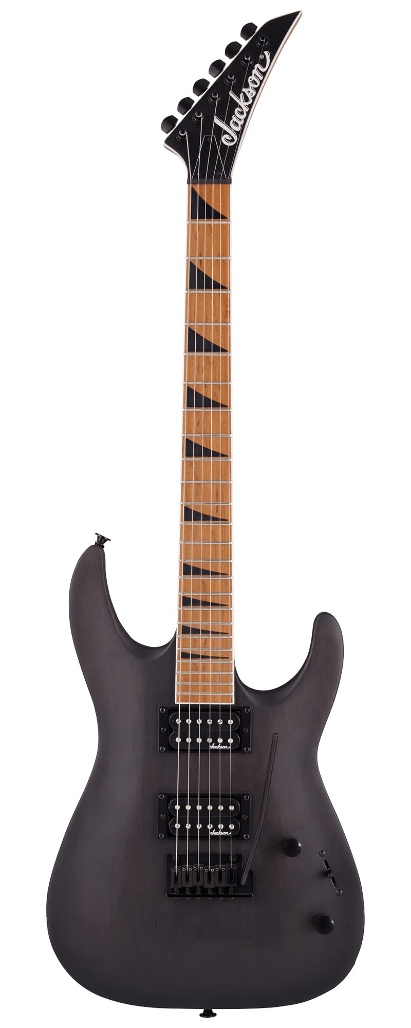 Jackson Dinky Arch Top JS24 DKAM Electric Guitar - Black Stain Bundle with Cable, Tuner, Strap, Picks, and Austin Bazaar Instruc